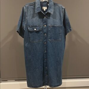 Universal Thread Blue Denim Shirt Dress